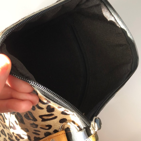 2-sided Italian leather bag. Leopard/color block - Picture 5 of 5